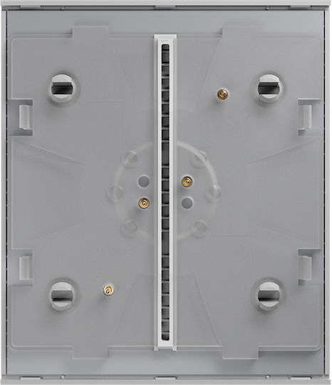 Ajax Systems Center Button 2-Gang Încastrat Comutator de Perete Iluminat Dublu cu Cadru Alb