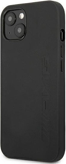 Mercedes-Benz Leather Hot Stamped Back Cover Δερματίνης Μαύρο (iPhone 14 Plus)