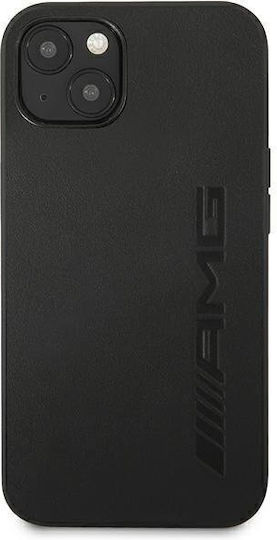 Mercedes-Benz Leather Hot Stamped Back Cover Δερματίνης Μαύρο (iPhone 14 Plus)