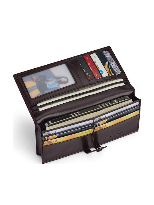 Leather Men's Wallet Cards with Slide Mechanism Black