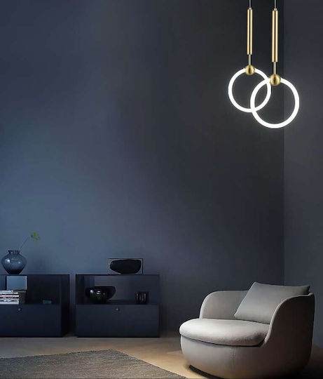 Atman Toulouse Hängelampe Gold 25x60cm.