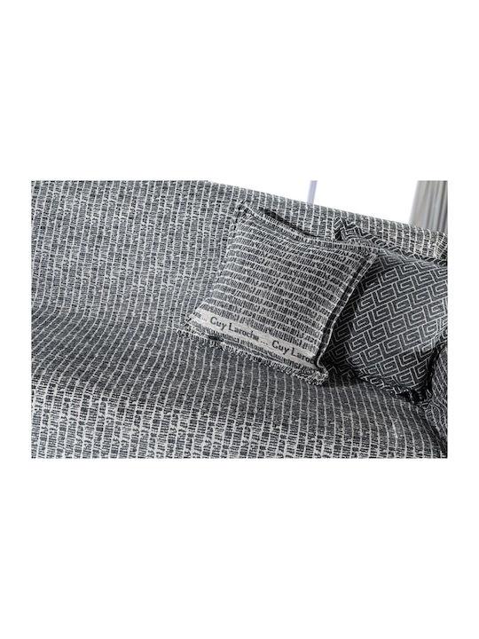 Guy Laroche Parfait Sesselüberwurf 2 Seiten Chenille 150x180cm Anthrazit