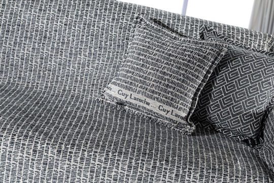 Guy Laroche Parfait Ριχτάρι Πολυθρόνας Δύο 'Οψεων Chenille 150x180εκ. Anthracite
