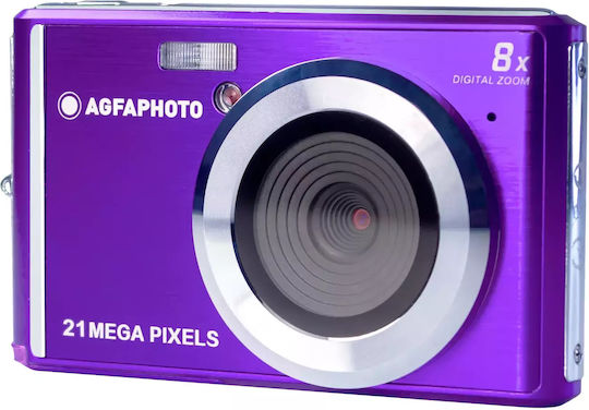 AgfaPhoto DC5200 Compact Φωτογραφική Μηχανή 21MP με Οθόνη 2.4" και Ανάλυση Video 1280 x 720 pixels Μωβ