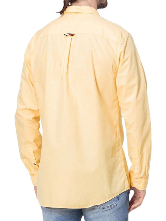 Tommy Hilfiger Men's Shirt Long Sleeve Yellow