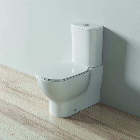 Ideal Standard Tesi II Επίτοιχο Πορσελάνινο Καζανάκι Ορθογώνιο Χαμηλής Πίεσης Λευκό