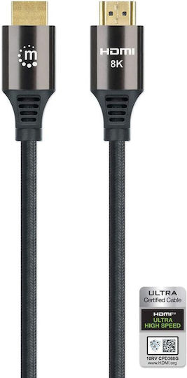 Manhattan Cable HDMI male - HDMI male 3m Μαύρο
