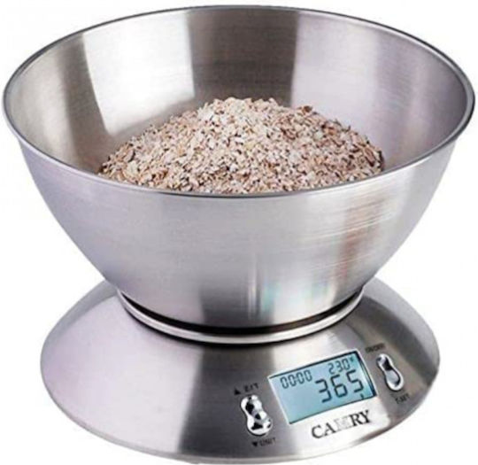 Camry EK4150 Ψηφιακή Ζυγαριά Κουζίνας με Κάδο έως 5kg Inox