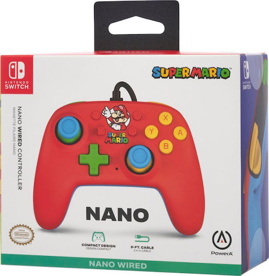 PowerA Nano Ενσύρματο Gamepad για Switch Mario Medley