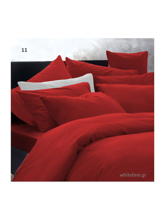 Rythmos Sheet for Single Bed 160x260cm. Madonna 11 Red