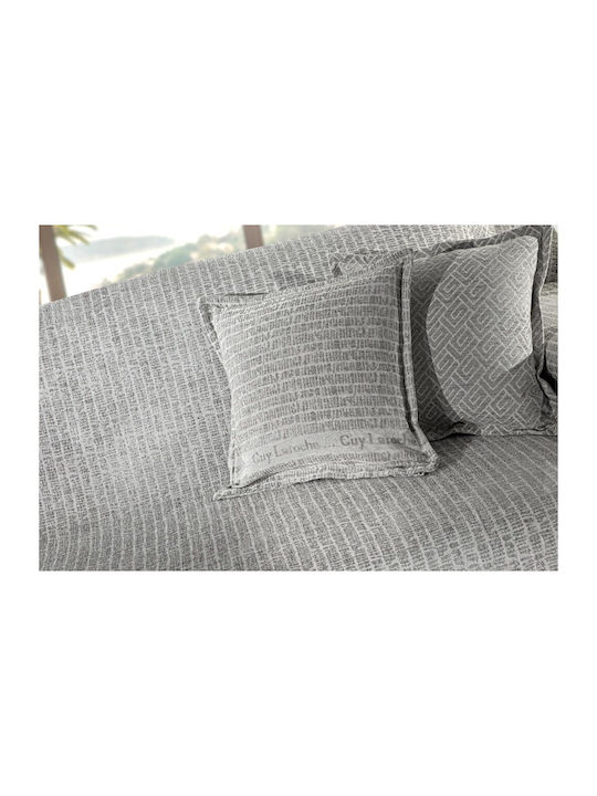 Guy Laroche Parfait Ριχτάρι Τριθέσιου Καναπέ Δύο 'Οψεων Chenille 180x300εκ. Silver 1133030123078