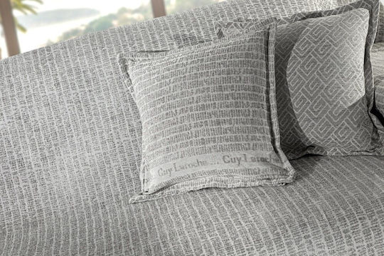 Guy Laroche Parfait Покривка За Триместен Диван 2 Страни Шенил 180x300см Сребрист