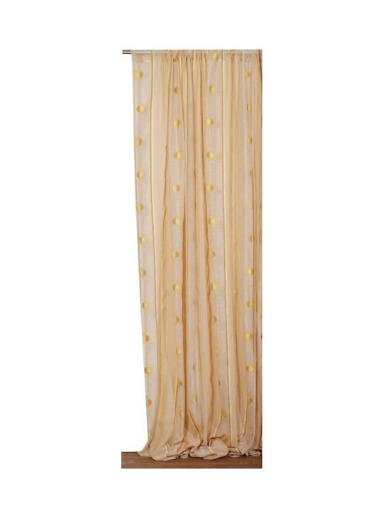 Viopros Vorhang mit Bleistiftfalten Ecru 140x270cm