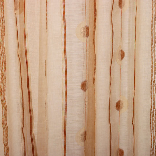 Viopros Perdea Cu Coafură Maro 280x270 cm