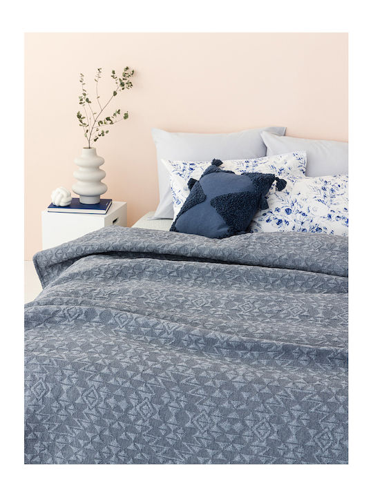 Palamaiki Inez Κουβερλί Μονό από Πολυεστέρα Denim 170x260cm