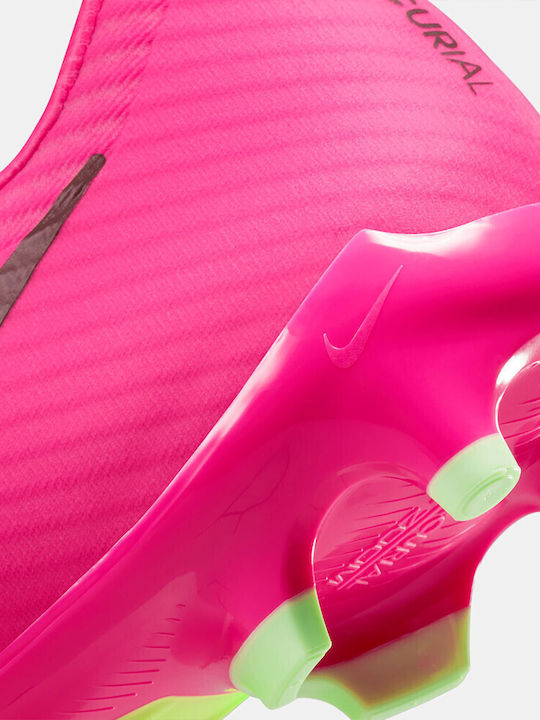 Nike Mercurial Zoom Vapor 15 Academy Low Football Shoes FG/MG with Cleats Pink Blast / Volt / Gridiron