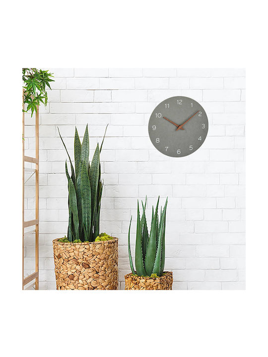 TFA Wall Clock Plastic Grey Ø29.7cm