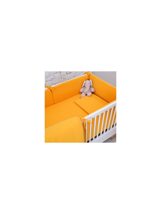 Funna Baby Сет Бебешка Долен Калъф с Калъфка за Възглавница Жълт 110x150см.