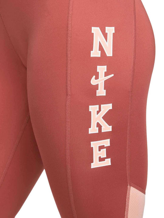 Dri-Fit Epic Running Γυναικείο Μακρύ Κολάν Κόκκινο