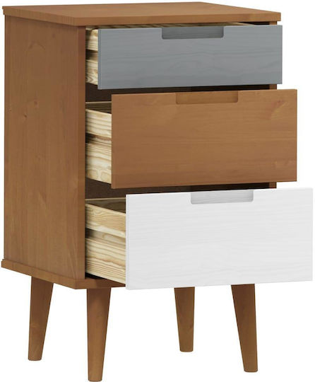 Nachttisch Molde Beige 40x35x65cm