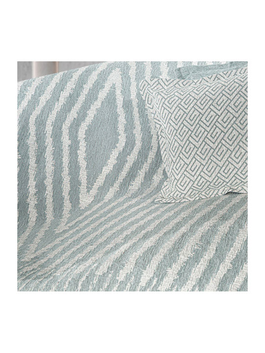 Guy Laroche Norton Sesselüberwurf Zwei Seiten Chenille 180x150cm Ocean