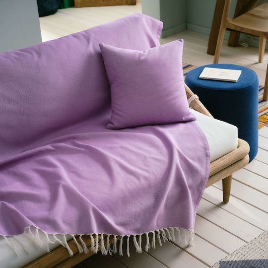Gofis Home Eartha 372 Ριχτάρι Τριθέσιου Καναπέ 180x310εκ. 19 Lilac