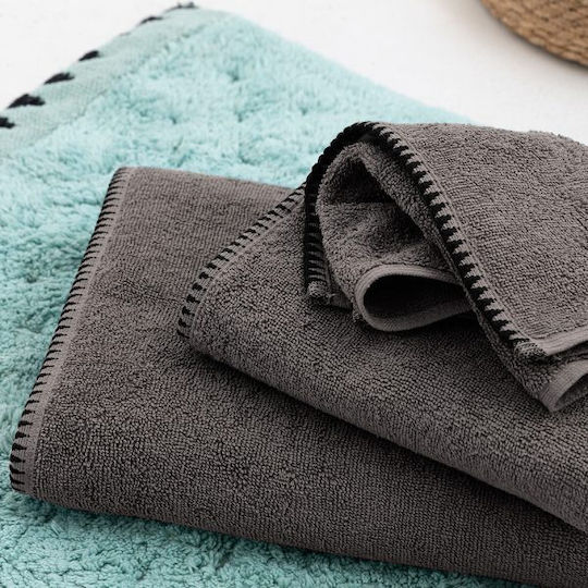Palamaiki Handtuch Brooklyn 30x50εκ. Coal Gewicht 500gr/m²