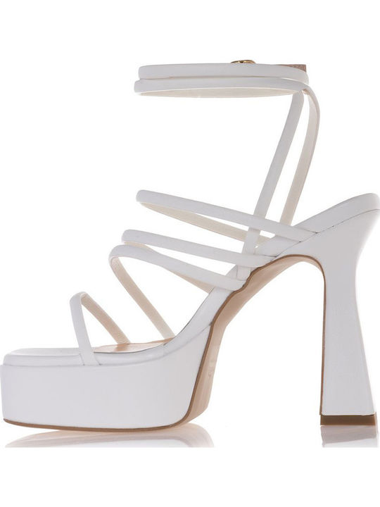 Leder Sandalen Weiß