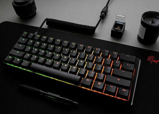 Ducky One 3 Mini Classic Gaming Mechanical Keyboard 60% with Cherry MX Blue switches and RGB lighting (English US)