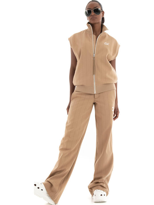 Luxe Sport T7 Women's Fabric Trousers Relaxed Fit Tiger's Eye