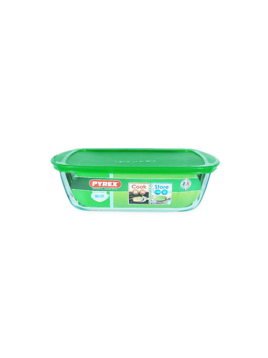 Pyrex Microwave Glass Lunch Box Green 1250ml