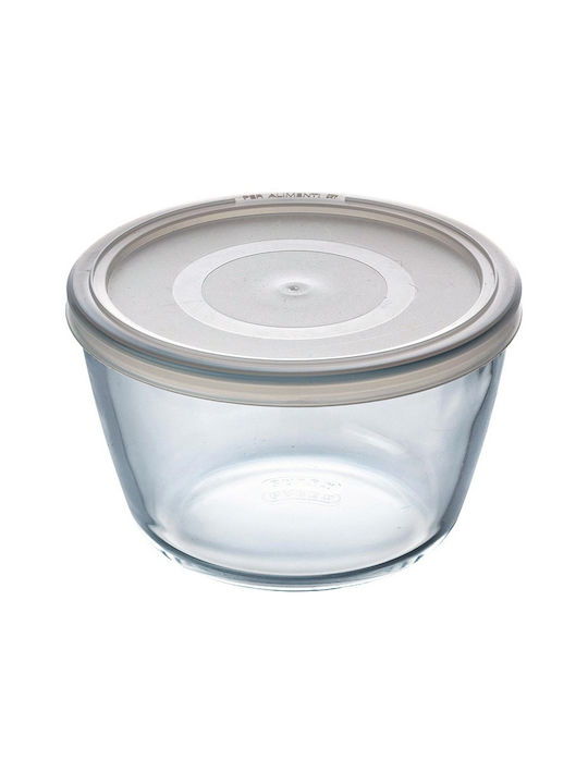 Pyrex C&F Δοχείο Φαγητού Γυάλινο Λευκό 1.1lt