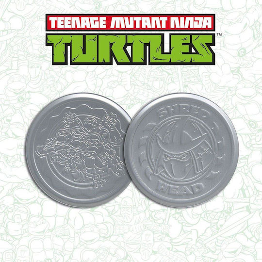 FaNaTtik Teenage Mutant Ninja Turtles Σουβέρ Στρογγυλό Μεταλλικό Γκρι 4τμχ