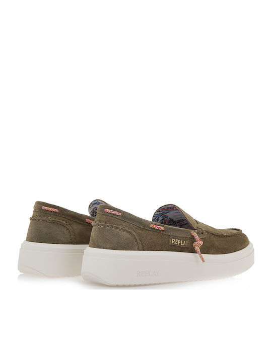 Hanover Lock Men's Suede Loafers Green