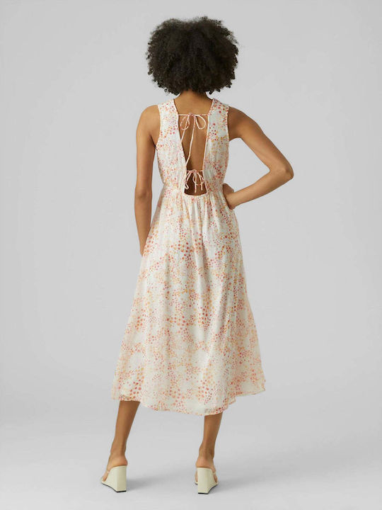 Vero Moda Summer Midi Dress Beige