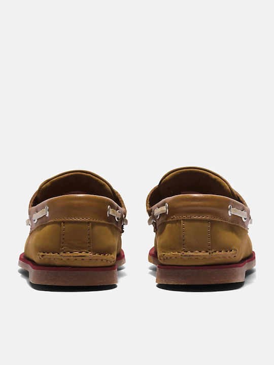 Men's Leather Boat Shoes Brown