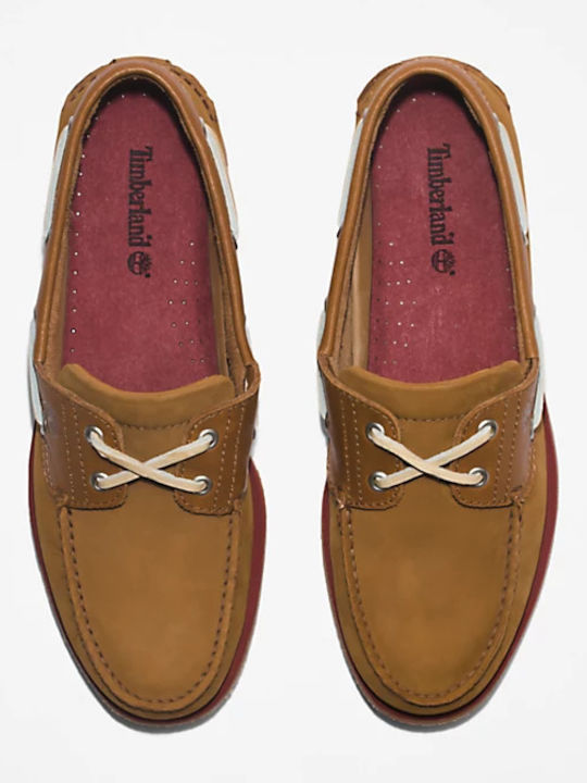 Men's Leather Boat Shoes Brown