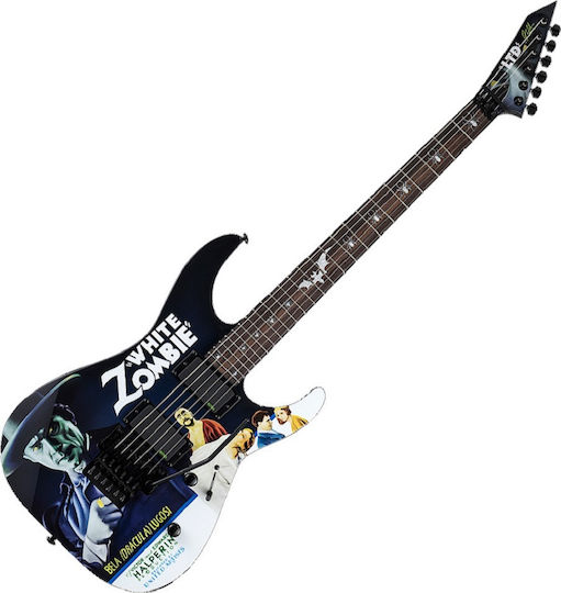 ESP LTD KH-WZ White Zombie Electric Guitar Stratocaster with HH Pickup Configuration Black