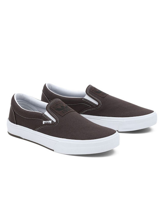 Vans Men's Leather Slip-Ons Dak Roche Brown