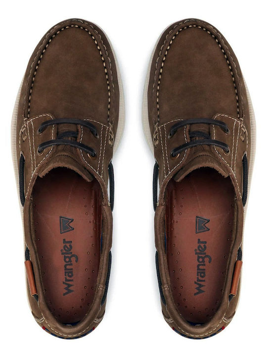Baltic Crazy Horse Ανδρικά Boat Shoes σε Καφέ Χρώμα