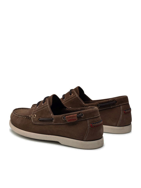 Baltic Crazy Horse Ανδρικά Boat Shoes σε Καφέ Χρώμα