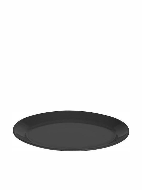 Evivak Νο302 Plate Shallow Oval made of Melamine Black 29x21cm