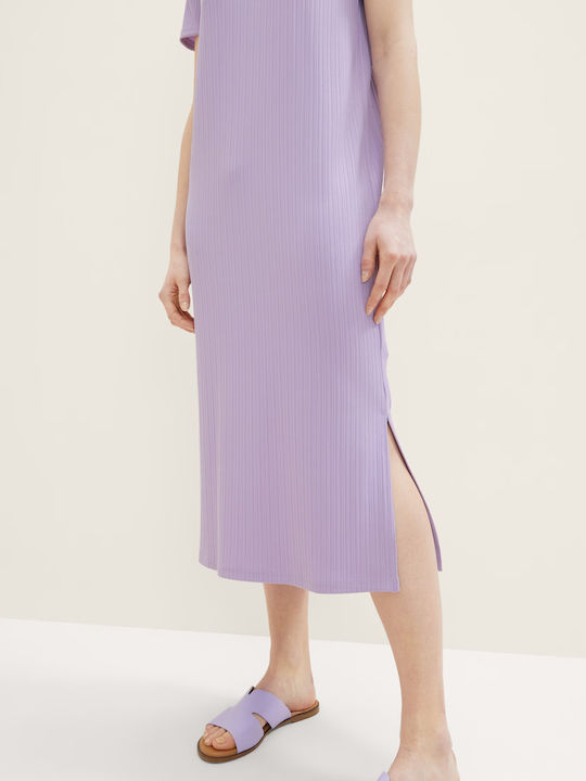 Sommer Midi Kleid mit Schlitz Lila