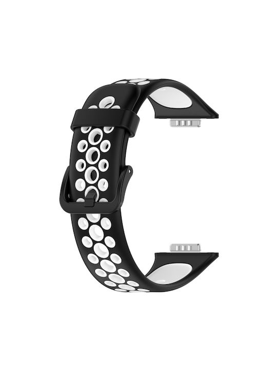 Λουράκι Σιλικόνης Μαύρο/Λευκό (Huawei Watch Fit 2)