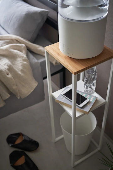 Yamazaki Tower Plant Stand Metal White 25x25x80cm