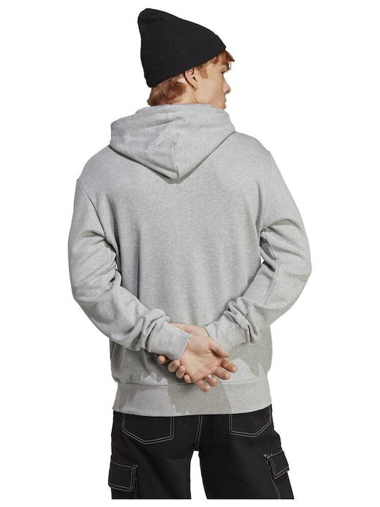 Adidas Essentials French Terry Men's Sweatshirt with Hood and Pockets Gray