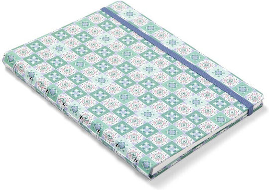Filofax Σημειωματάριο A5 56 Φύλλων Ριγέ με Λάστιχο Γαλάζιο