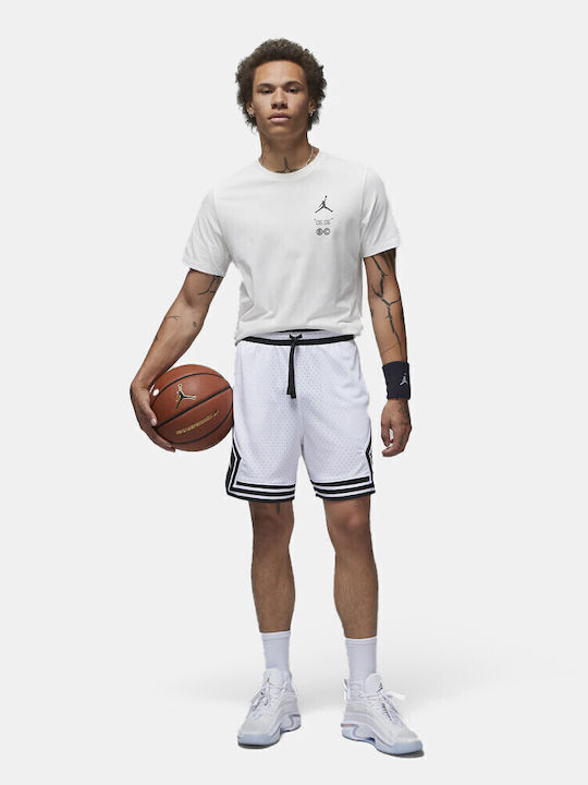 DIAMOND Αθλητική Ανδρική Βερμούδα Dri-Fit Σετ Λευκή