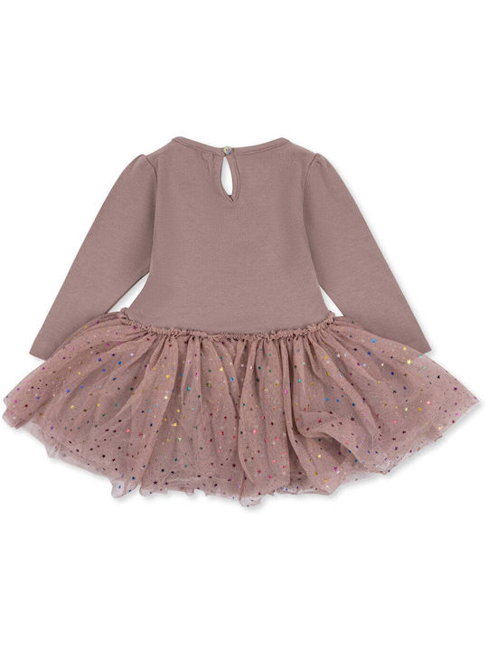 Konges Slojd Cotton dress with tulle skirt Stars Newborn -10 years old