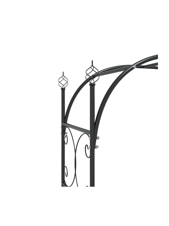 Metal Garden Arch in Black Colour 108x45x235cm